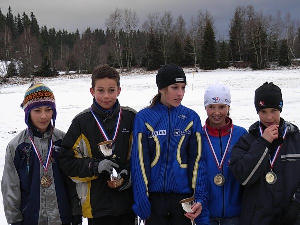 Les podiums du championnat régional de ski de fond 2007