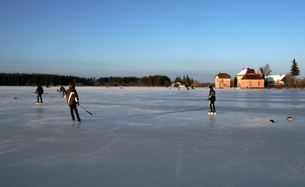 Les tangs geles terrain d'entranement du ski club